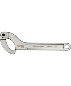 Ключ гаковий на шарнірі YATO, діапазон 80-120 мм, L=340 мм, Хр-Ванад., фото  | SNABZHENIE.com.ua