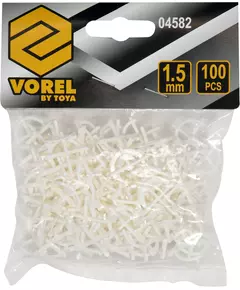 Хрестики дистанційні багаторазові для плитки VOREL : тип U, 1,5 мм. 100 (Уп/Шт.) [100], фото  | SNABZHENIE.com.ua