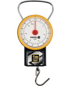 Ваги ручні, підвісні, пружинні VOREL, до 32кг, з рулеткою- 1м і циферблатом, шкалою- &plusmn;0,5, фото  | SNABZHENIE.com.ua