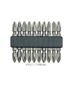 Насадка викруткова двостороння VOREL: PH2 x 60 мм, Cr-V. 10 (шт/уп.) [25/100], фото  | SNABZHENIE.com.ua