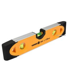 Рівень TORPEDO VOREL: 3 капсули, ударостійкий, пластико-алюмінієвий корпус, магніт, L=230 мм, фото  | SNABZHENIE.com.ua