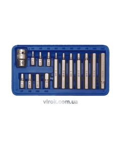 Насадки викруткові 6-гранні VOREL : l= 75 мм: M4-M12, Cr-V. Набір 15 шт., фото  | SNABZHENIE.com.ua
