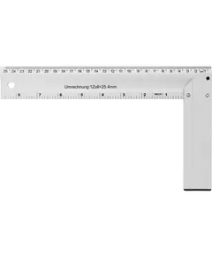 Кутник столярний VOREL : L= 250 мм. алюмінієвий [10/60], фото  | SNABZHENIE.com.ua