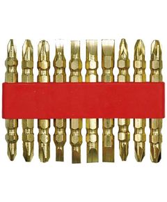 Насадка викруткова двостороння VOREL: PH2 x 60 мм, GOLD. Cr-V. 10 (Шт/Уп.), фото  | SNABZHENIE.com.ua