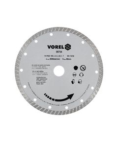 Диск алмазный VOREL TURBO Ø= 180 мм, фото  | SNABZHENIE.com.ua