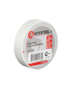 Ізоляційна лента біла 0.15мм 17мм 15м INTERTOOL IT-0043, фото  | SNABZHENIE.com.ua