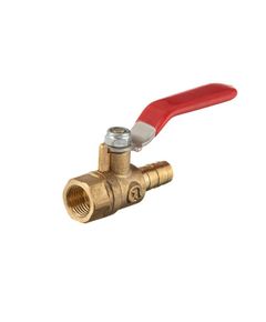 Кран шаровий латунний 1/4 внутрішня різьба на шланг 10мм STORM INTERTOOL, фото  | SNABZHENIE.com.ua