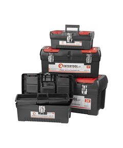 Комплект из 4 ящиков для инструментов с замком INTERTOOL BX-0004, фото  | SNABZHENIE.com.ua