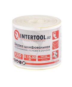 Шлифовальная шкурка К320, 115 мм x 50 м, бумажная, INTERTOOL BT-0826, фото  | SNABZHENIE.com.ua