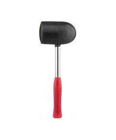 Гумова киянка 1250 г, 90 мм, чорна, металеве руків'я INTERTOOL HT-0228, фото  | SNABZHENIE.com.ua