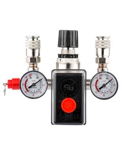 Прессостат 220В с редуктором и манометрами INTERTOOL PT-9094, фото  | SNABZHENIE.com.ua