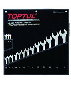 Набор ключей рожково-накидных TOPTUL 16 шт. 7-32 Hi-Performance GPAX1601, фото  | SNABZHENIE.com.ua