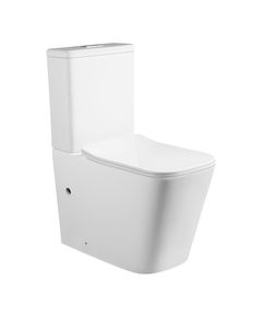 Унитаз Qtap Stenava Rimless безободковый с сиденьем Soft-close, белый, фото  | SNABZHENIE.com.ua