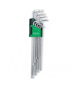 Г-образные ключи TORX TOPTUL T10-T50, 9 шт., супердлинные, фото  | SNABZHENIE.com.ua