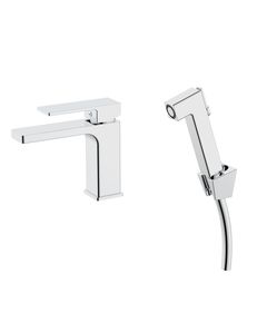 Смеситель для раковины Qtap Gemini с душем хром, фото  | SNABZHENIE.com.ua