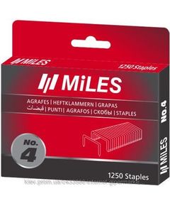 Скобы Miles No.4-8мм, 1250 шт, 10,5 мм, 1,2 мм, аналог Rapid 140, фото  | SNABZHENIE.com.ua