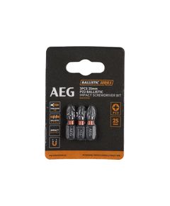 Биты ударные AAK253PZ2 AEG, PZ2, 25 мм, 3 шт., фото  | SNABZHENIE.com.ua