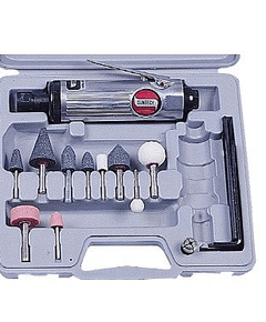 Пневмошліфмашина Suntech SM-512K, 22000 об/хв, 6 мм, вх. 1/4 10 мм, 113 л/хв, 172 мм, 0,6 кг, 6,2 Бар, набір, фото  | SNABZHENIE.com.ua