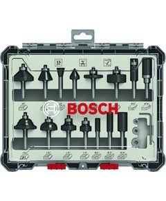 Набор фрез комбинированный 1/4, 15 шт. BOSCH 2607017473, фото  | SNABZHENIE.com.ua