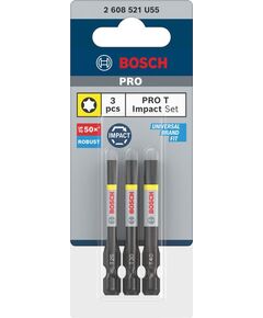 Насадка PRO Torx Impact T25, T30, T40, 55 мм, 3 шт. BOSCH 2608521U55, фото  | SNABZHENIE.com.ua