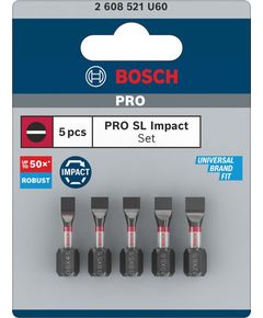 Насадка PRO с прорезями 25 мм, 5 шт. SL4.5, SL5.5, SL6.5 BOSCH, фото  | SNABZHENIE.com.ua