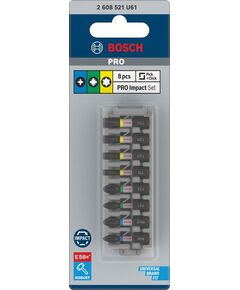 Набор бит PRO Impact Mixed Pack, PH1, PH2, PZ1-PZ2, T15-T30, 8 шт. BOSCH, фото  | SNABZHENIE.com.ua