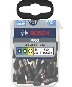 Набір насадок PRO Impact Mixed Pack, 25 шт, PH2, PZ2, T20, T25, T30, 25 мм, BOSCH, фото  | SNABZHENIE.com.ua