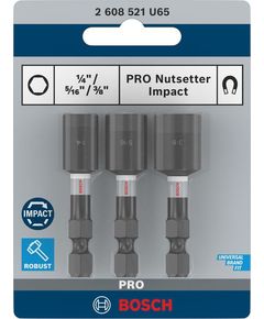 Торцевой ключ PRO Nutsetter Impact, 4 шт, 1/4, 5/16, 3/8, 1 7/8, 50 мм BOSCH, фото  | SNABZHENIE.com.ua