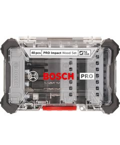 Змішаний набір шуруповерті та свердел по дереву BOSCH PRO, 40 шт., фото  | SNABZHENIE.com.ua