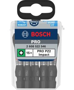 Насадка BOSCH PRO Pozidriv Impact PZ2, 55 мм, 15 шт., фото  | SNABZHENIE.com.ua
