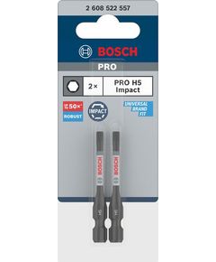 Насадка PRO Hex Impact H5, 55 мм, 2 шт. - BOSCH, фото  | SNABZHENIE.com.ua