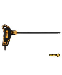 Ключ шестигранный с шариковым наконечником VOREL : тип Т, HEX 6 x 150 x 90 мм, Cr-V 6150, фото  | SNABZHENIE.com.ua