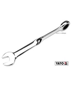 Ключ ріжково-накидний 90° з тріщаткою YATO, М=16x228 мм, Cr-V, HRC 40-45, фото  | SNABZHENIE.com.ua