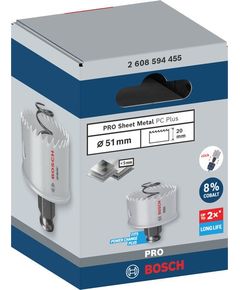 Коронка BOSCH PRO по листовому металлу PC Plus, 51 мм, фото  | SNABZHENIE.com.ua