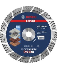 Алмазний відрізний круг BOSCH EXPERT MultiMaterial 230x22,23x2,4 мм, фото  | SNABZHENIE.com.ua