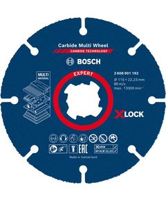 Отрезной круг BOSCH EXPERT Carbide Multi Wheel X-LOCK, 115 мм, 22,23 мм, фото  | SNABZHENIE.com.ua