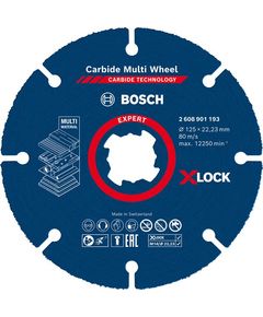 Відрізний круг BOSCH EXPERT Carbide Multi Wheel X-LOCK, 125 мм, 22,23 мм, фото  | SNABZHENIE.com.ua