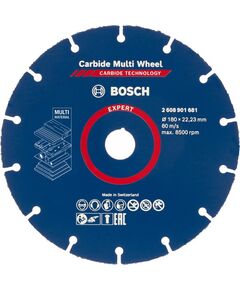 Відрізний круг BOSCH EXPERT Carbide Multi Wheel 180 мм, 22.23 мм, фото  | SNABZHENIE.com.ua