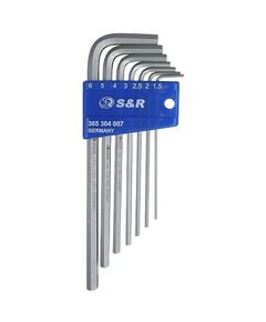 Набор шестигранных ключей S&R HX 7шт в пластиковой упаковке, фото  | SNABZHENIE.com.ua