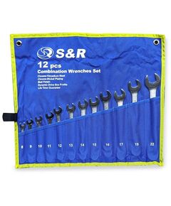 Набір комбінованих ключів S&R, 12 шт., розмір 8-22 мм, фото  | SNABZHENIE.com.ua