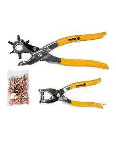 Дирокол, щипці для люверсів з люверсами Ø=5мм (100 шт) по шкіряних виробах VOREL; набір 3 елем., фото  | SNABZHENIE.com.ua