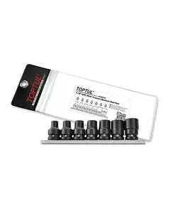 Набор ударных головок TORX 1/2 E10-E24, 7 шт. TOPTUL, фото  | SNABZHENIE.com.ua