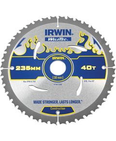 Диск пильный Weldtec CSB 235мм T40/30/20 для дерева IRWIN 1897388, фото  | SNABZHENIE.com.ua