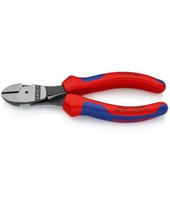 Кусачки бічні підвищеної потужності фосфатовані, чорного кольору 160 мм Knipex 74 12 160, фото  | SNABZHENIE.com.ua