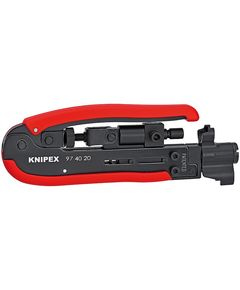 Компресійний інструмент KNIPEX 97 40 20 SB для коаксіального кабелю, фото  | SNABZHENIE.com.ua