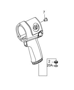 Корпус гайковерта 33411-050 с аккумулятором 7.2V 20A 33411-B01, фото  | SNABZHENIE.com.ua