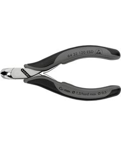 Кусачки торцеві KNIPEX 64 32 120 ESD для електроніки, 120 мм, фото  | SNABZHENIE.com.ua