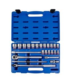 Набір головок 1/2" 24 од. 6-ти грані, (8-32мм) у пластиковій скриньці, фото  | SNABZHENIE.com.ua