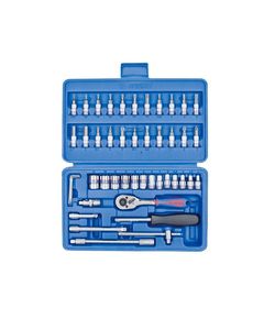 Набор головок 1/4" 46 ед. 6-гранные, (4-14мм) в пластике, фото  | SNABZHENIE.com.ua