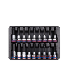 Набор торцевых головок 1/2 HEX и TORX, 18 предметов, T20-T60, H4-17 мм, фото  | SNABZHENIE.com.ua